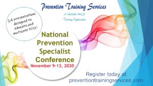 Flyer with information about the National Prevention Specialist Confernec